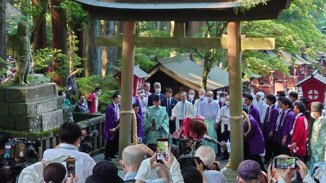 北口本宮冨士浅間神社で行われるお祭り